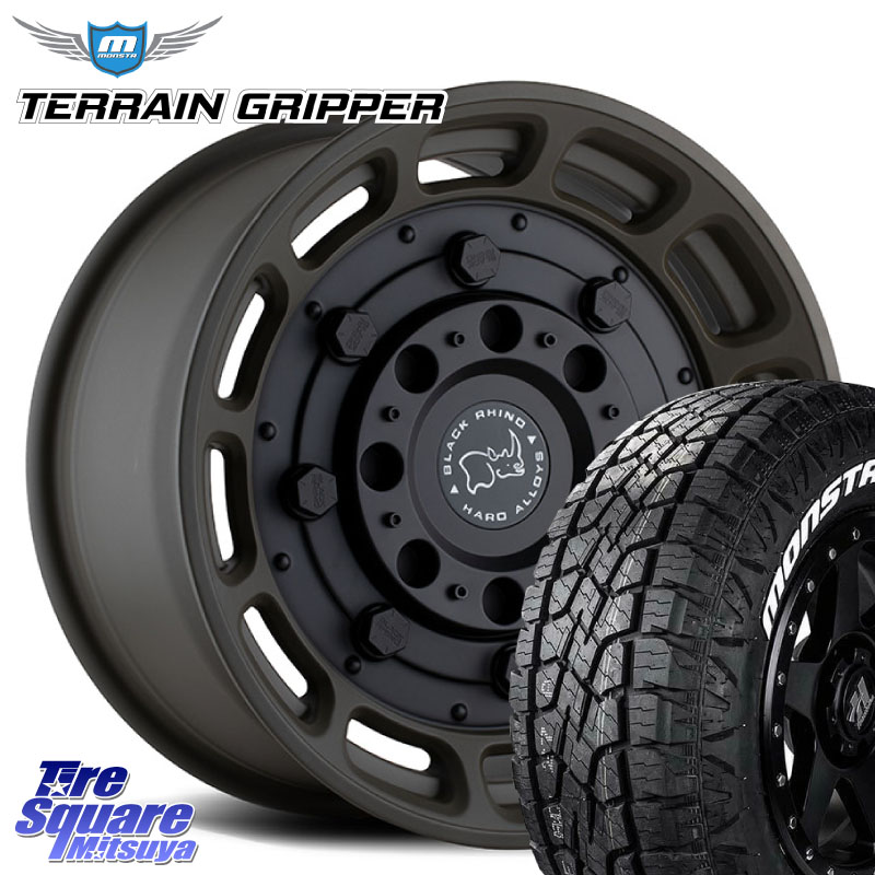 BLACK RHINO WARTHOG 17インチ ブラックライノ 17 X 8.5J +0 6穴 139.7 MONSTA TIRE TERRAIN GRIPPER ALL TERRAIN ホワイトレター 265/65R17