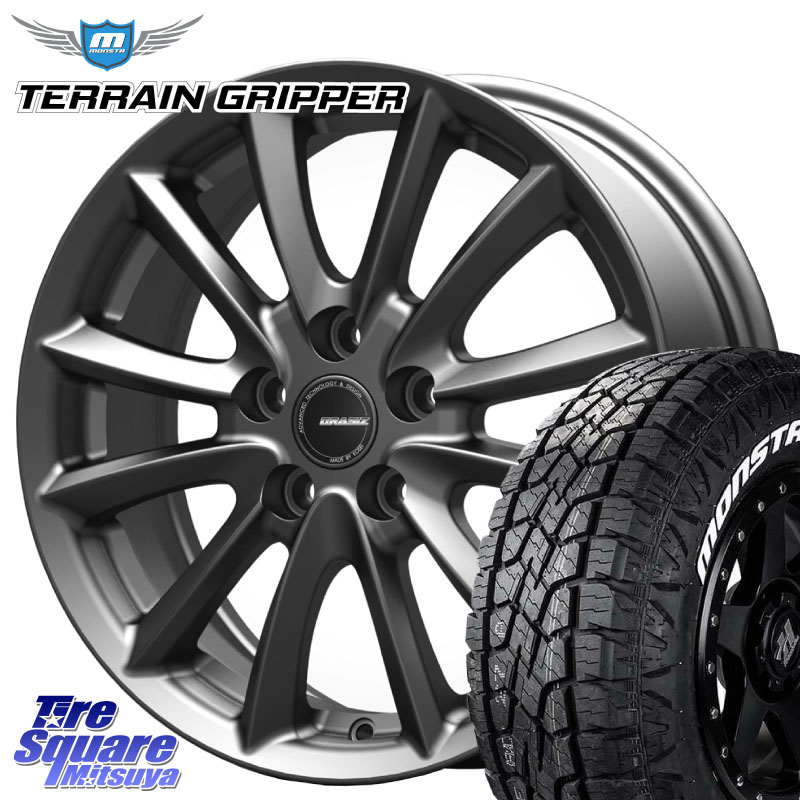 MONSTA TIRE TERRAIN GRIPPER ALL TERRAIN ホワイトレター LT 215/70R16KOSEI クレイシズVS6 QRA610Gホイール 16X6.5J 40 5穴 114.3 デリカD:5 エクリプスクロス RVR クルーガー V・L ハリアー|タイヤスクエアミツヤ