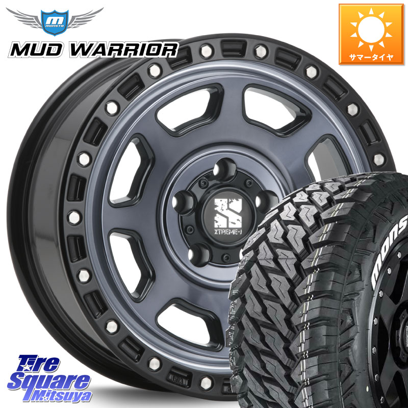 MLJ XJ07 XTREME-J 5H IND エクストリームJ 16インチ 16 X 7.0J +28 5穴 114.3 MONSTA TIRE MUD WARRIOR MT M/T ホワイトレター 215/70R16