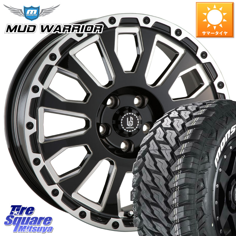 阿部商会 LA STRADA AVENTURA アヴェンチュラ 16インチ 16 X 7.0J +42 5穴 114.3 MONSTA TIRE MUD WARRIOR MT M/T ホワイトレター 235/70R16