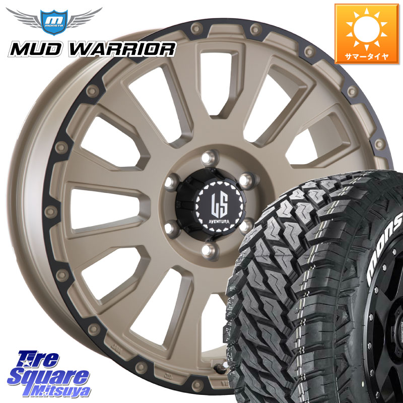 MONSTA TIRE MUD WARRIOR MT M/T ホワイトレター 285/60R18阿部商会 LA STRADA AVENTURA アヴェンチュラ GAR 18インチ 18X8.0J 20 6穴 139.7｜タイヤスクエアミツヤ 106,430円
