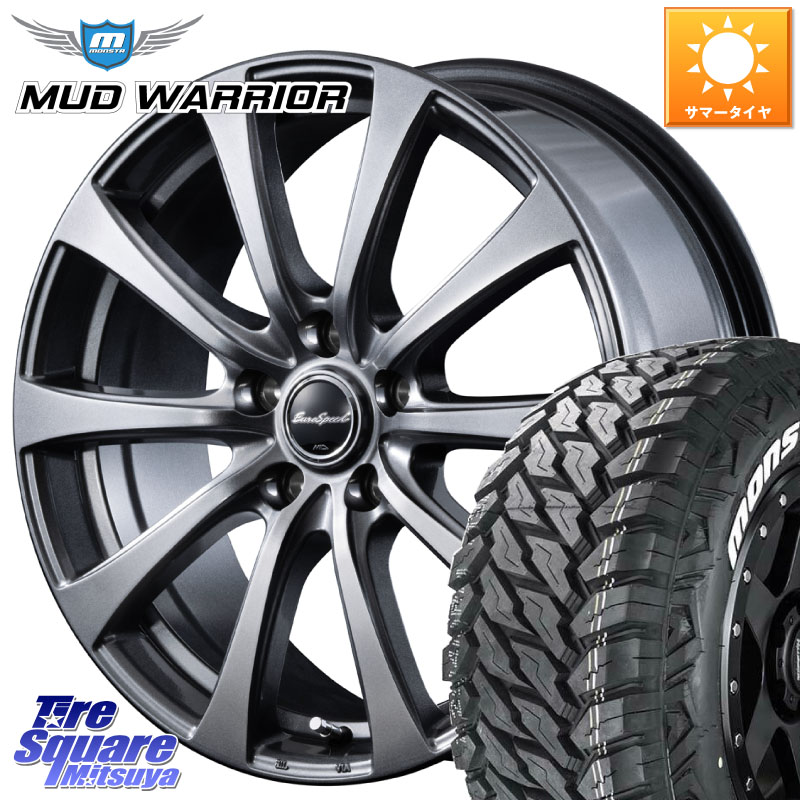 MANARAY MID EuroSpeed G10 在庫● ホイール 16インチ 16 X 6.5J +48 5穴 114.3 MONSTA TIRE MUD WARRIOR MT M/T ホワイトレター 235/70R16