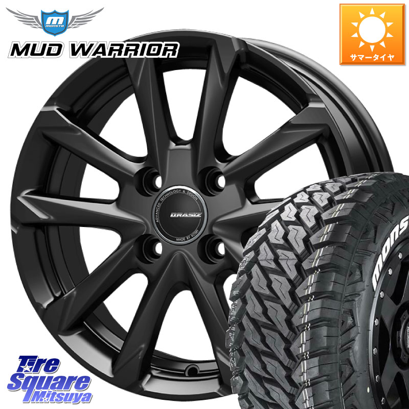 KOSEI QGC600B QRASIZ GC36F クレイシズ ホイール 16インチ 16 X 6.0J +40 4穴 100 MONSTA TIRE MUD WARRIOR MT M/T ホワイトレター 215/70R16 66,358円