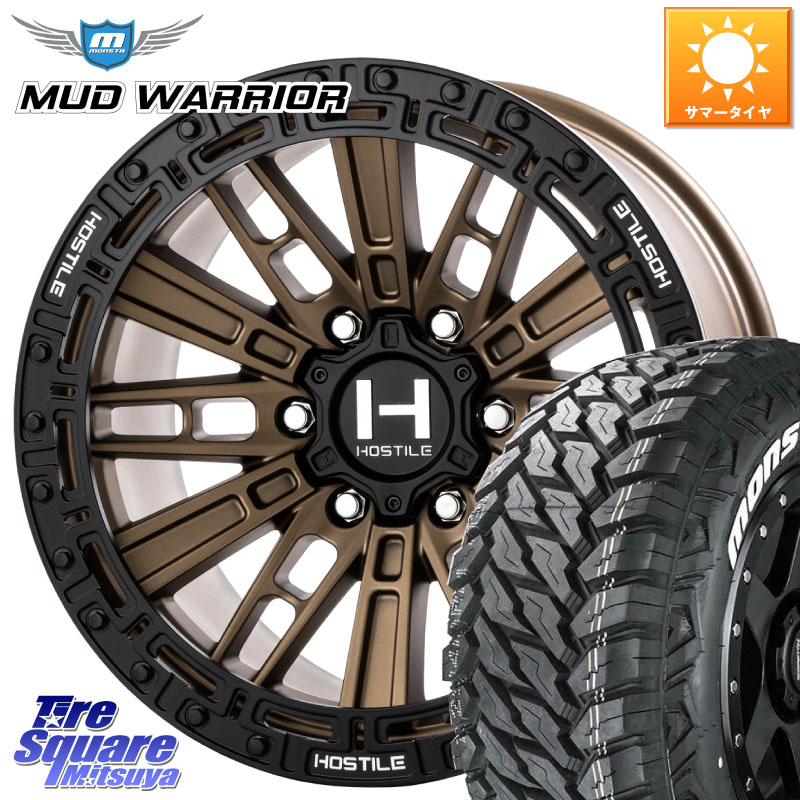 HOSTILE H129 MOJAVE モハベ BR ホイール 17インチ 17 X 9.0J +0 6穴 139.7 MONSTA TIRE MUD WARRIOR MT M/T ホワイトレター 265/70R17
