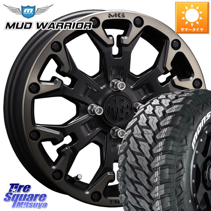MONSTA TIRE MUD WARRIOR MT M/T ホワイトレター 215/70R16CRIMSON MG GOLEM Jr ホイール 16インチ 16X6.0J 38 4穴 100 ロッキー ガソリン車 4穴 ライズ ガソリン車 4穴｜タイヤスクエアミツヤ