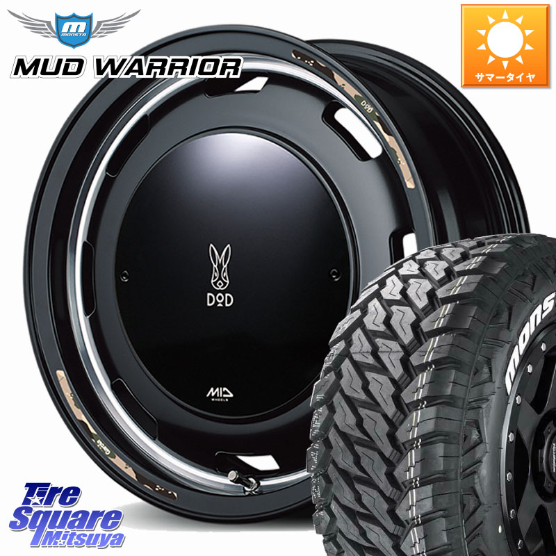 MANARAY MID x DOD ウシャリントバリ ※インセット-5 ホイール 16インチ 16 X 6.0J +0 5穴 139.7 MONSTA TIRE RT HYBRID RT R/T ハイブリット ホワイトレター 109/107 215/65R16 109*107 ジムニー専用(要オーバーフェンダー等) ジムニ－シエラ・ノマド(カスタム)