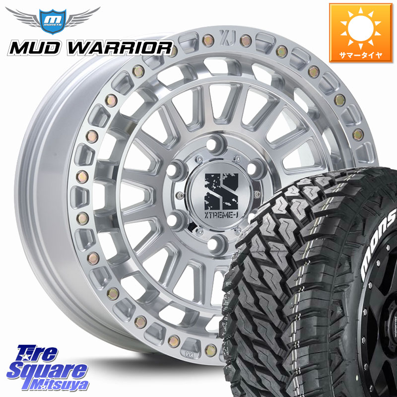 MLJ XJ08 XTREME-J ホイール 17インチ 17 X 8.0J +50 6穴 139.7 MONSTA TIRE RT HYBRID RT R/T ハイブリット ホワイトレター 265/70R17|タイヤスクエアミツヤ