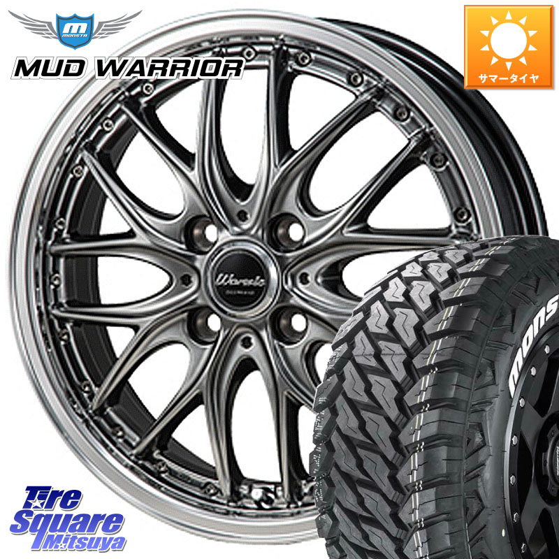 MONZA Warwic DEEPRAND ホイール 16 X 6.0J +42 4穴 100 MONSTA TIRE MUD WARRIOR MT M/T ホワイトレター 215/70R16