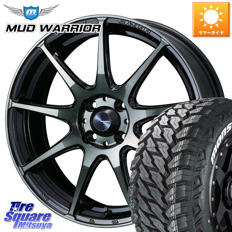 MONSTA TIRE MUD WARRIOR MT M/T ホワイトレター 215/70R16WEDS WedsSport SA-99R SA99R ウェッズ スポーツ ホイール 16インチ 16X6.5J 42 4穴 100 ロッキー ガソリン車 4穴 ライズ ガソリン車 4穴|タイヤスクエアミツヤ