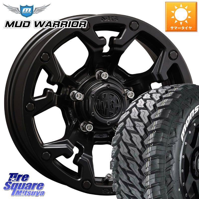 CRIMSON クリムソン GOLEM インセット-5 ゴーレム 16インチ 16 X 6.0J +0 5穴 139.7 MONSTA TIRE MUD WARRIOR MT M/T ホワイトレター 235/70R16 ジムニー専用(要リフトアップ・オーバーフェンダー等) ジムニ－シエラ・ノマド(カスタム)