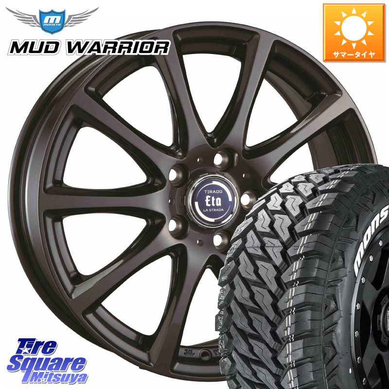 阿部商会 ティラード イータ 16 X 6.5J +48 5穴 114.3 MONSTA TIRE MUD WARRIOR MT M/T ホワイトレター 215/70R16 SK系フォレスター