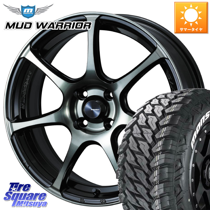 WEDS 73974 ウェッズ スポーツ SA75R SA-75R 16インチ 16 X 6.5J +42 4穴 100 MONSTA TIRE MUD WARRIOR MT M/T ホワイトレター 215/70R16