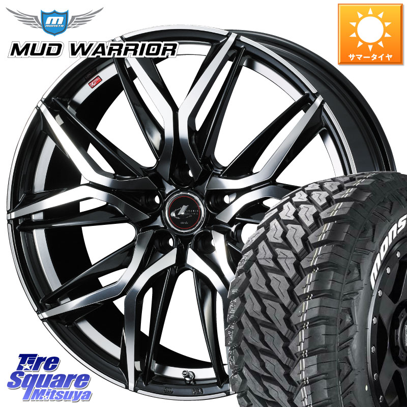 WEDS 40794 レオニス LEONIS LM 16インチ 16 X 6.5J +40 5穴 114.3 MONSTA TIRE MUD WARRIOR MT M/T ホワイトレター 235/70R16