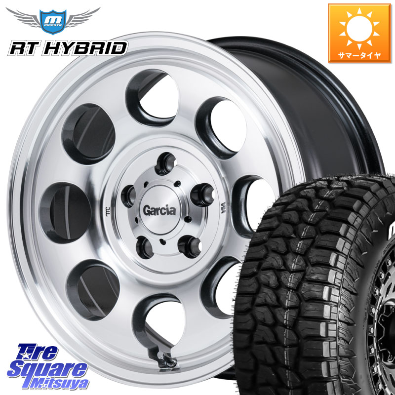 MONSTA TIRE RT HYBRID RT R/T ハイブリット ホワイトレター 185/85R16MANARAY MID Garcia Palm8 ガルシア パーム8 PO JIMNY ホイール 16インチ 16X5.5J 20 5穴 139.7 ジムニー カスタムサイズ AZオフロード カスタムサイズ|タイヤスクエアミツヤ