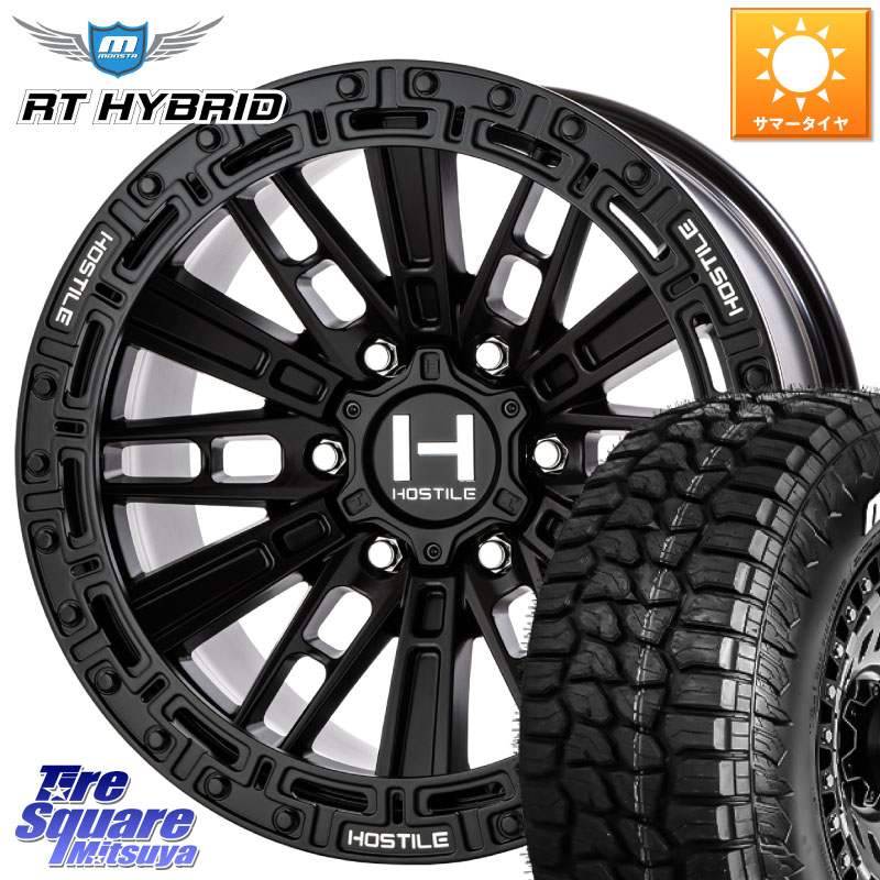 HOSTILE H129 MOJAVE モハベ ASP ホイール 17インチ 17 X 9.0J +0 6穴 139.7 MONSTA TIRE RT HYBRID RT R/T ハイブリット ホワイトレター 265/65R17