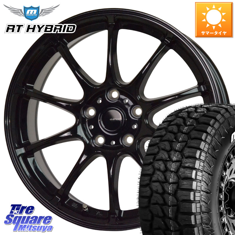 HotStuff G.SPEED G-07 ホイール 16インチ ジースピード 16 X 6.5J +38 5穴 114.3 MONSTA TIRE RT HYBRID RT R/T ハイブリット ホワイトレター 109/107 215/65R16 109*107