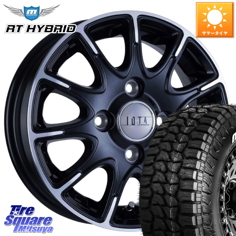 阿部商会 TIRADO IOTA イオタ ホイール 15インチ 15 X 5.5J +43 4穴 100 MONSTA TIRE RT HYBRID RT R/T ハイブリット ホワイトレター 195/65R15 E13オーラ