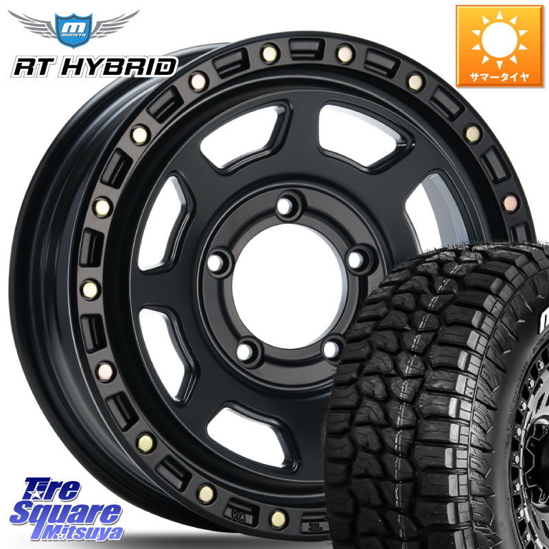 MLJ XJ07 XTREME-J BK JIMNY エクストリームJ ホイール 16インチ 16 X 5.5J +20 5穴 139.7 MONSTA TIRE RT HYBRID RT R/T ハイブリット ホワイトレター 109/107 215/65R16 109*107 ジムニー専用(要オーバーフェンダー等)