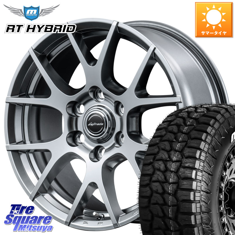 MANARAY MID Lefinada MOTION3 平座仕様 トヨタ・レクサス専用 ホイール 18インチ 18 X 8.0J(M14) +50 6穴 139.7 MONSTA TIRE RT HYBRID RT R/T ハイブリット ホワイトレター 285/65R18