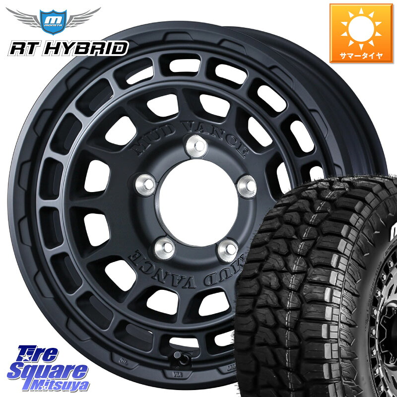 WEDS 【欠品次回4月中旬】 MUDVANCE X TYPE F ※インセット-5 ホイール 16インチ マッドヴァンス 16 X 6.0J +0 5穴 139.7 MONSTA TIRE RT HYBRID RT R/T ハイブリット ホワイトレター 109/107 215/65R16 109*107 ジムニー専用(要オーバーフェンダー等) ジムニ－シエラ・
