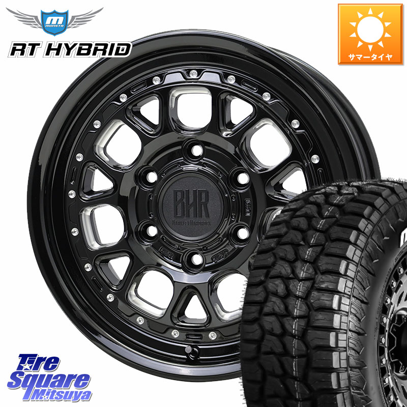 HotStuff BARKLEY HARDROCK HURON ハードロック ヒューロン ホイール 16インチ 16 X 6.5J +38 6穴 139.7 MONSTA TIRE RT HYBRID RT R/T ハイブリット ホワイトレター 109/107 215/65R16 109*107 200系ハイエース 86,554円