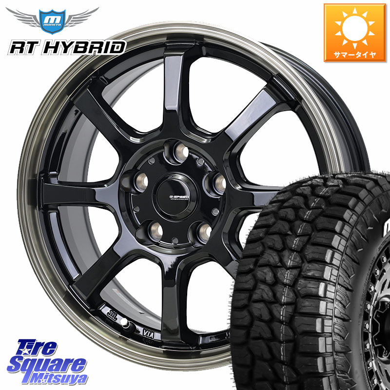 MONSTA TIRE RT HYBRID RT R/T ハイブリット ホワイトレター 109/107 215/65R16 109*107HotStuff G-SPEED P-08 ホイール 16インチ ジースピード 16X6.5J 40 5穴 114.3|タイヤスクエアミツヤ