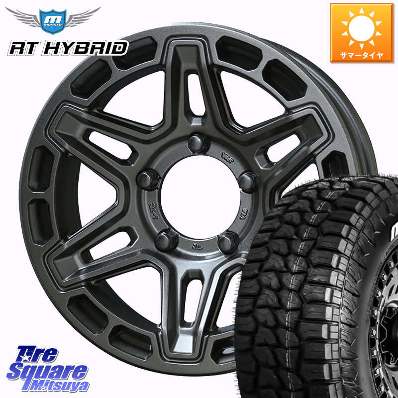 MONSTA TIRE RT HYBRID RT R/T ハイブリット ホワイトレター 185/85R16KYOHO PPX MK6 ホイール 16インチ 16X6.0J 0 5穴 139.7 ジムニー専用(要オーバーフェンダー等) AZオフロード カスタムサイズ|タイヤスクエアミツヤ