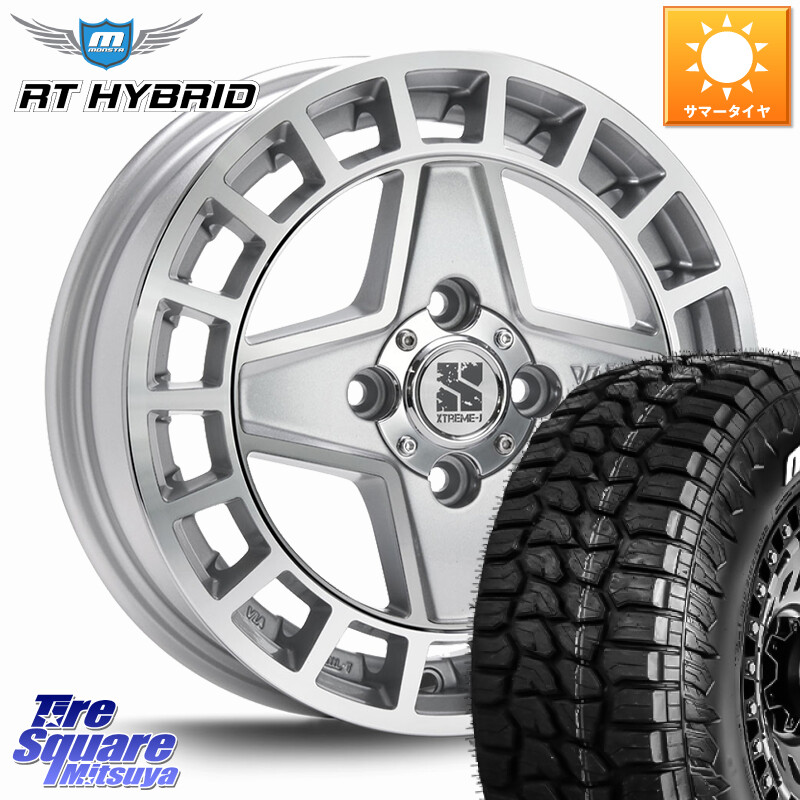 MONSTA TIRE RT HYBRID RT R/T ハイブリット ホワイトレター 165/60R15MLJ QUAD クアッド XTREME-J ホイール 15インチ エクストリーム 15X4.5J 45 4穴 100 デリカミニ4WD キャスト[アクティバ] ハスラー ピクシスジョイ[Cグレード] ハイゼットアゲトラCustom車用※軽自｜タイヤスクエアミツヤ
