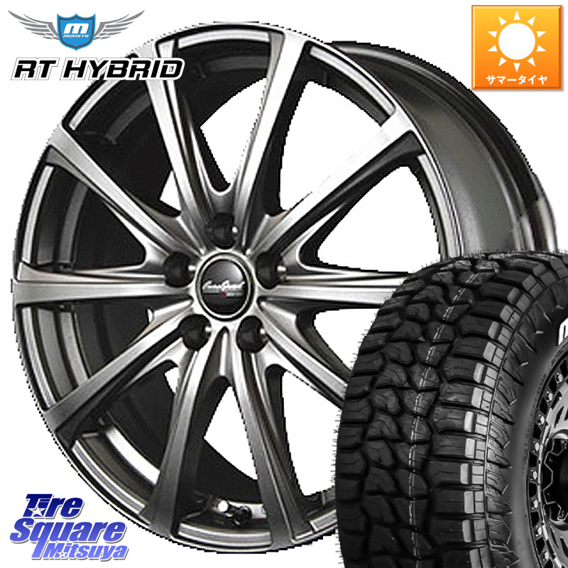 MANARAY MID EuroSpeed ユーロスピード V25 ホイール 16インチ 16 X 6.5J +38 5穴 114.3 MONSTA TIRE RT HYBRID RT R/T ハイブリット ホワイトレター 109/107 215/65R16 109*107