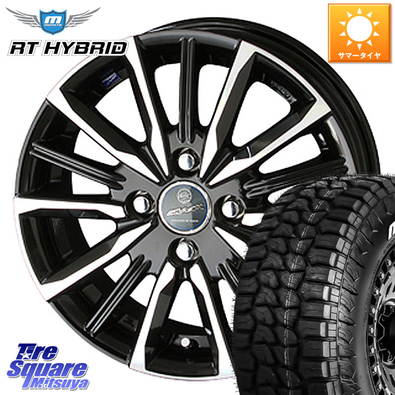 MONSTA TIRE RT HYBRID RT R/T ハイブリット ホワイトレター 195/65R15KYOHO SMACK スマック ヴァルキリー ホイール 15インチ 15X5.5J 50 4穴 100 E13ノートクロスオーバー｜タイヤスクエアミツヤ