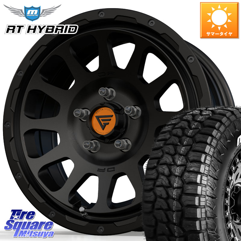 DELTA FORCE デルタフォース オーバル BK 16インチ ホイール 16 X 7.0J +35 5穴 114.3 MONSTA TIRE RT HYBRID RT R/T ハイブリット ホワイトレター 109/107 215/65R16 109*107