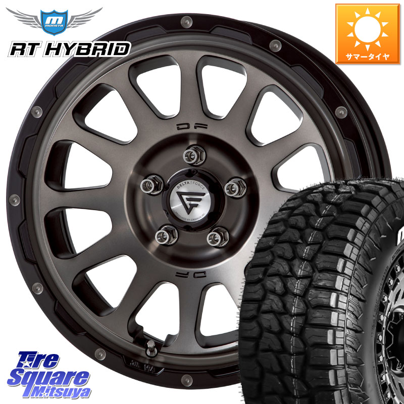 DELTA FORCE デルタフォース オーバル JK JL ラングラー ホイール 17インチ 17 X 8.0J +40 5穴 127 MONSTA TIRE RT HYBRID RT R/T ハイブリット ホワイトレター 265/70R17 クライスラー ジープ ラングラー JK系 クライスラー ジープ ラングラー JL系