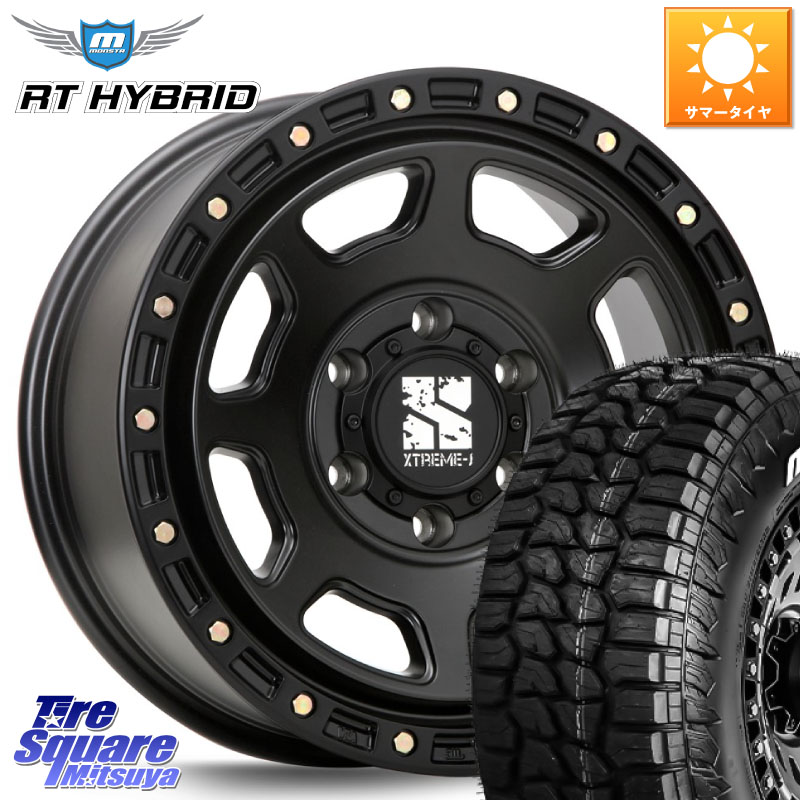 MONSTA TIRE RT HYBRID RT R/T ハイブリット ホワイトレター 265/70R17MLJ XJ07 XTREME-J BK 17インチ エクストリームJ 17X8.0J 20 6穴 139.7 ランドクルーザーFJ トライトン 4Runner Tacoma ランドクルーザー プラド カスタムサイズ FJクルーザー|タイヤスクエアミツヤ