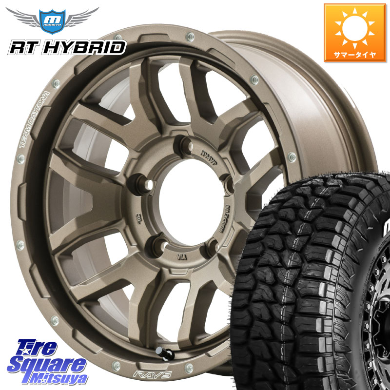 MONSTA TIRE RT HYBRID RT R/T ハイブリット ホワイトレター 185/85R16RAYS 【欠品次回2月末】 F6 boost TEAM DAYTONA ホイール 16インチ 16X5.5J 20 5穴 139.7 ジムニー カスタムサイズ AZオフロード カスタムサイズ｜タイヤスクエアミツヤ