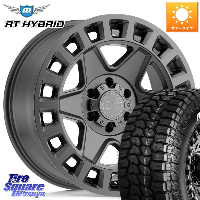 MONSTA TIRE RT HYBRID RT R/T ハイブリット ホワイトレター 265/70R17BLACK RHINO YORK ブラックライノ ヨーク GM 17インチ ブラックライノ 17X9.0J 12 6穴 139.7 ランドクルーザー プラド カスタムサイズ|タイヤスクエアミツヤ