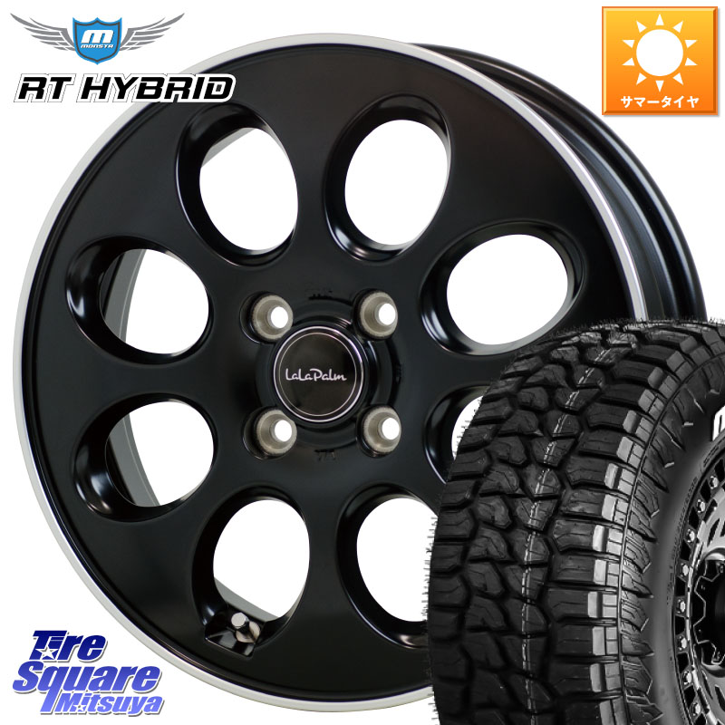 MONSTA TIRE RT HYBRID RT R/T ハイブリット ホワイトレター 165/60R15HotStuff ララパーム オーバル LaLa Palm Oval ホイール 15X4.5J 45 4穴 100 デリカミニ4WD キャスト[アクティバ] ハスラー ピクシスジョイ[Cグレード] ハイゼットアゲトラCustom車用※軽自動車専｜タイヤスクエアミツヤ