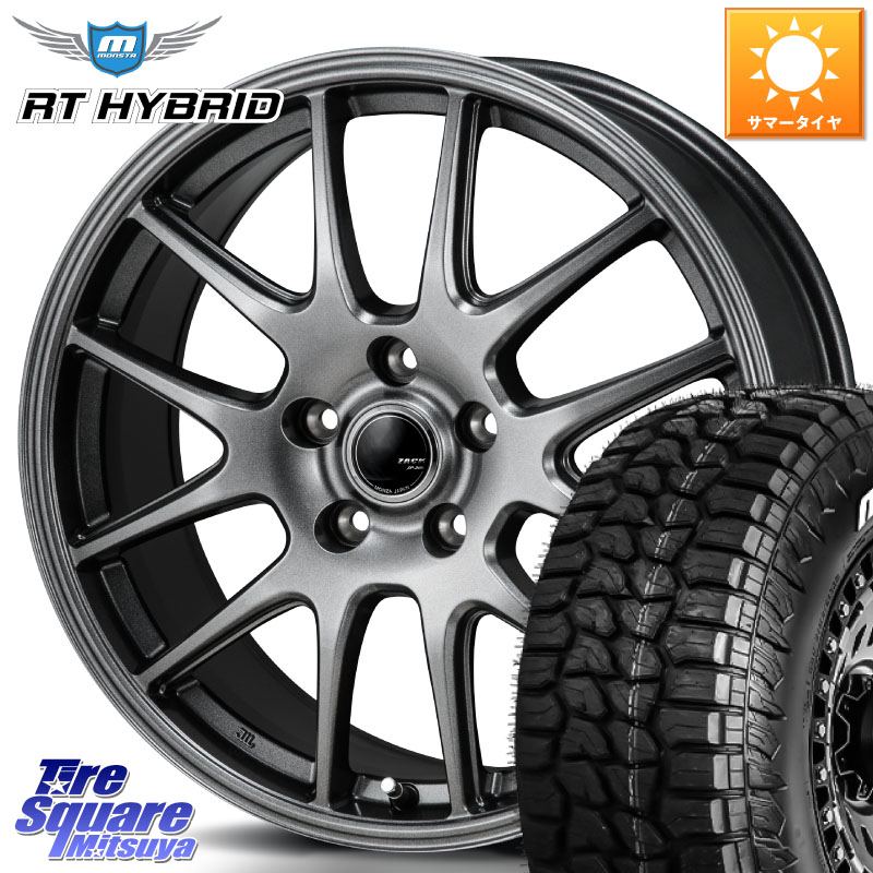 Japan三陽 ZACK JP-205 ホイール 16 X 6.5J +38 5穴 114.3 MONSTA TIRE RT HYBRID RT R/T ハイブリット ホワイトレター 109/107 215/65R16 109*107