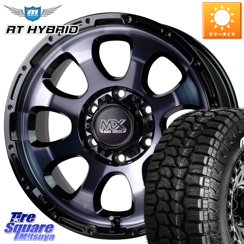 HotStuff マッドクロス GRACE グレイス BKC 6H 在庫● ホイール 16インチ ★サマーセール★ 16 X 6.5J +38 6穴 139.7 MONSTA TIRE RT HYBRID RT R/T ハイブリット ホワイトレター 109/107 215/65R16 109*107 200系ハイエース