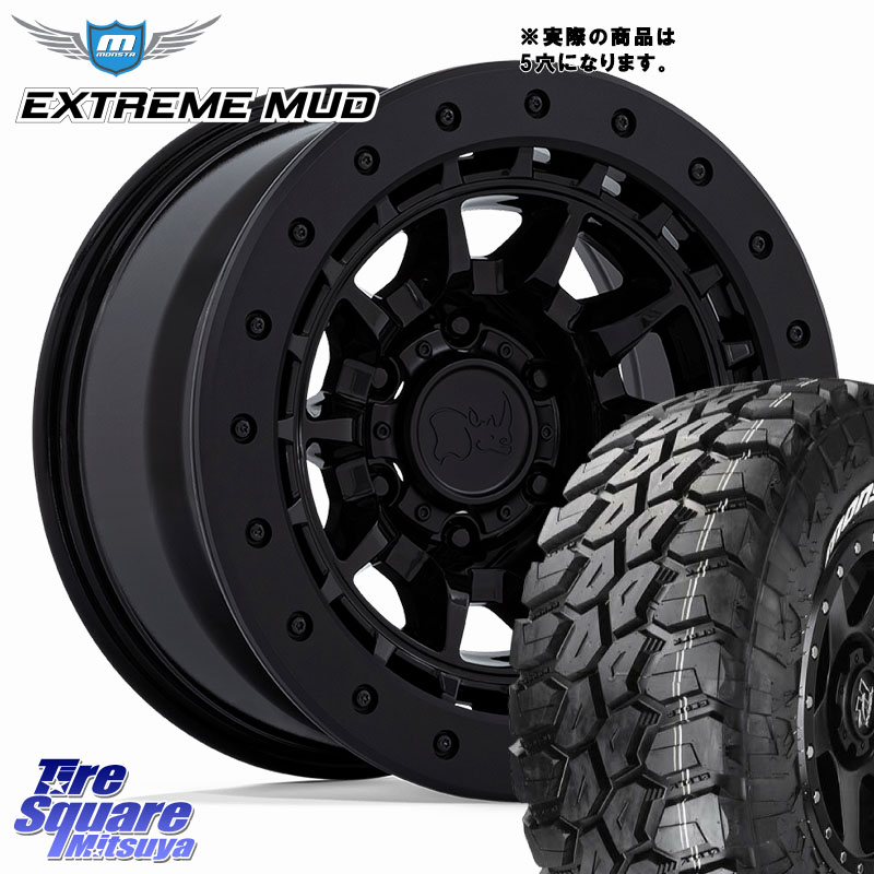 BLACK RHINO TUSK ブラック ホイール 17インチ ブラックライノ◇参考画像 17 X 8.5J +0 5穴 127 MONSTA TIRE EXTREME MUD ホワイトレター サマータイヤ 35X/12.50R17 クライスラー ジープ ラングラー JK系 クライスラー ジープ ラングラー JL系