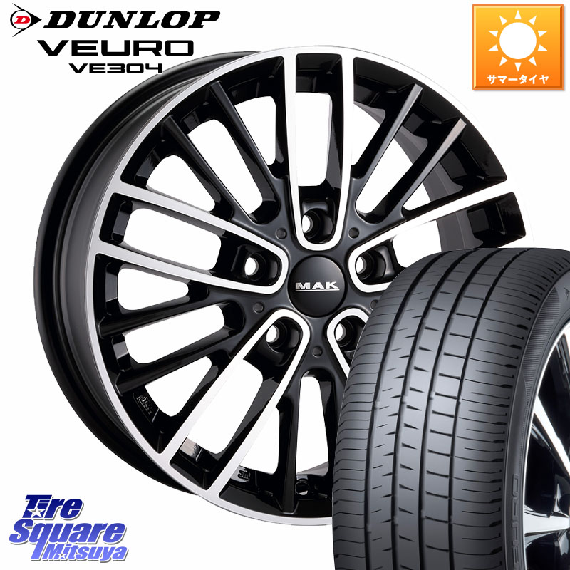 阿部商会 MAK CHELSE ホイール 16インチ 16 X 7.0J(MINI F54) +52 5穴 112 DUNLOP ダンロップ VEURO VE304 サマータイヤ 205/55R16 MINI ミニ クラブマン F54