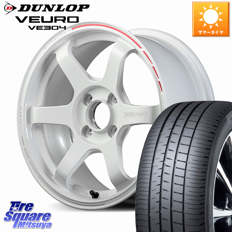 RAYS 【欠品次回10~11月】 TE37 SONIC TIME ATTACK EDITION 鍛造 ホイール 16インチ 16 X 6.5J +49 4穴 100 DUNLOP ダンロップ VEURO VE304 サマータイヤ 205/55R16