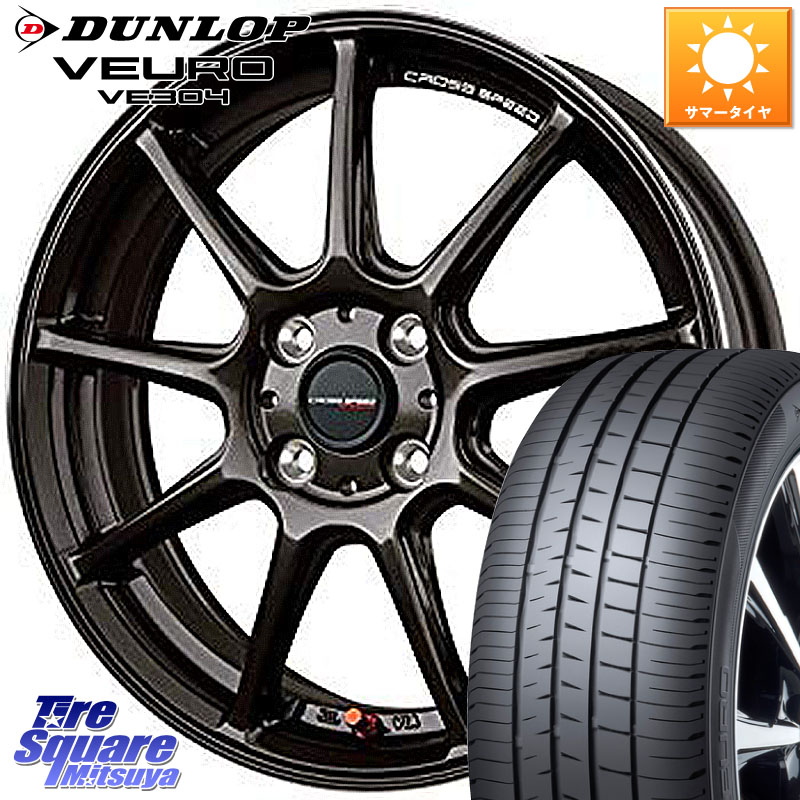 DUNLOP ダンロップ VEURO VE304 サマータイヤ 195/60R16HotStuff クロススピード RS9 RS-9 軽量 ホイール 16インチ 16X6.0J 45 4穴 100 E13オーラ｜タイヤスクエアミツヤ