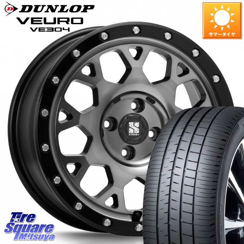 DUNLOP ダンロップ VEURO VE304 サマータイヤ 205/55R16MLJ XJ04 XTREME-J エクストリームJ ホイール 16インチ 16X6.5J 38 4穴 100 E13オーラ MAZDA2|タイヤスクエアミツヤ