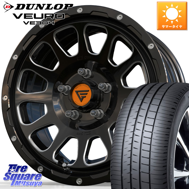 DUNLOP ダンロップ VEURO VE304 サマータイヤ 215/60R16DELTA FORCE デルタフォース オーバル 16インチ 16X7.0J 35 5穴 114.3 マークXジオ クラウンロイヤル クラウンハイブリッド クラウンハイブリッド 220・H20系 クラウン 220系｜タイヤスクエアミツヤ 126,015円