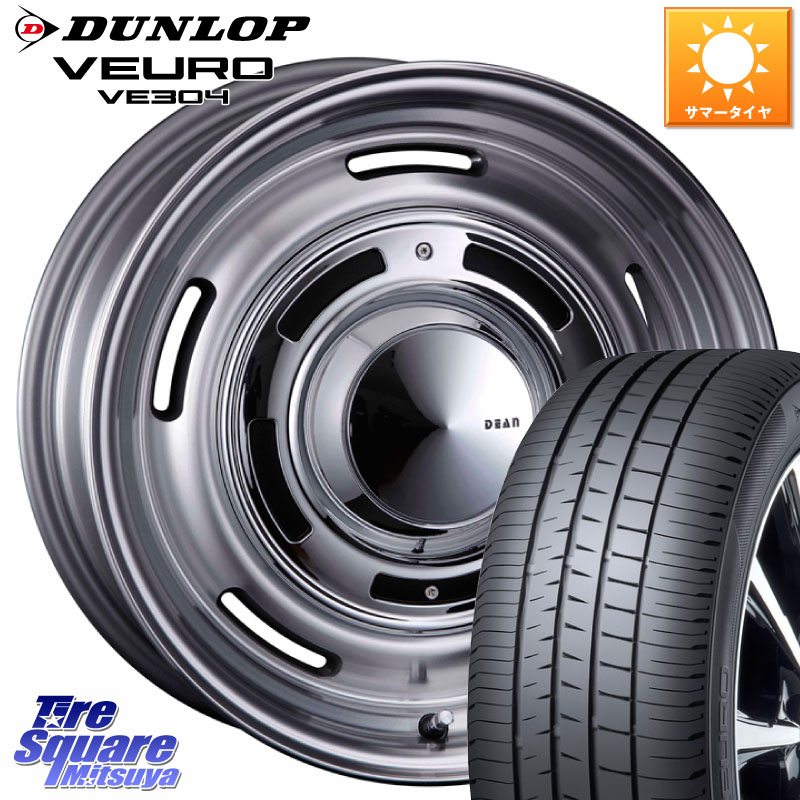 DUNLOP ダンロップ VEURO VE304 サマータイヤ 195/60R16CRIMSON ディーン クロスカントリー グレー 16インチ 16X6.0J 42 4穴 100 E13オーラ ブルーバードシルフィ 日産｜タイヤスクエアミツヤ