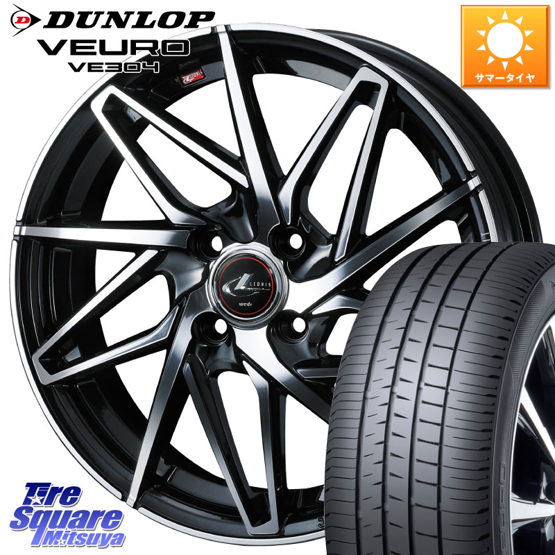 WEDS 40576 レオニス LEONIS IT PBMC 16インチ 16 X 6.0J +50 4穴 100 DUNLOP ダンロップ VEURO VE304 サマータイヤ 205/55R16