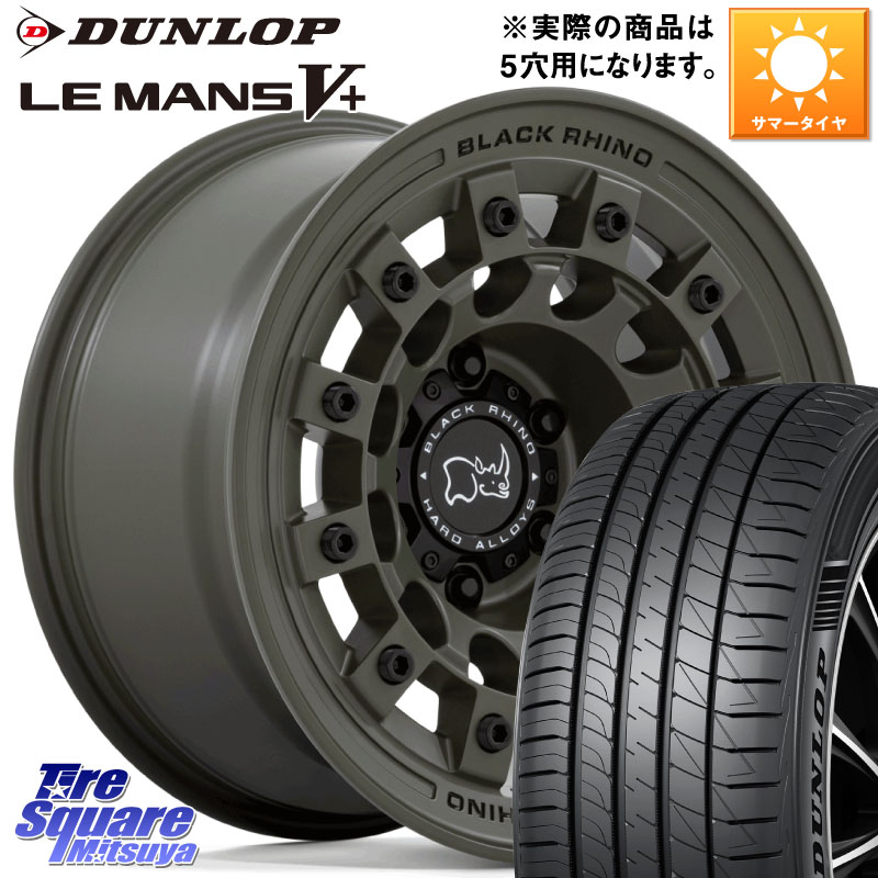BLACK RHINO FUJI フジ ホイール 17インチ ブラックライノ 17 X 8.0J +38 5穴 114.3 DUNLOP ダンロップ LEMANS5+ ルマンV+ 215/55R17