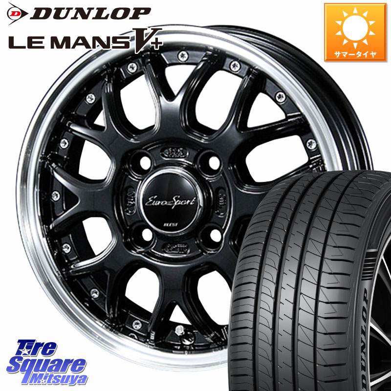 BLEST EuroSport Type815 軽自動車専用 ホイール 14インチ 14 X 4.5J +45 4穴 100 DUNLOP ダンロップ LEMANS5+ ルマンV+ 165/55R14 ハイゼット アゲトラCustom車用※軽自動車専用ホイール※