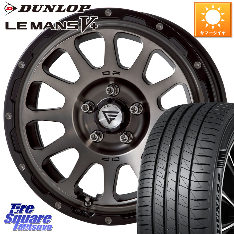 DELTA FORCE デルタフォース オーバル 7J ホイール 17インチ 17 X 7.0J +32 5穴 114.3 DUNLOP ダンロップ LEMANS5+ ルマンV+ 225/50R17