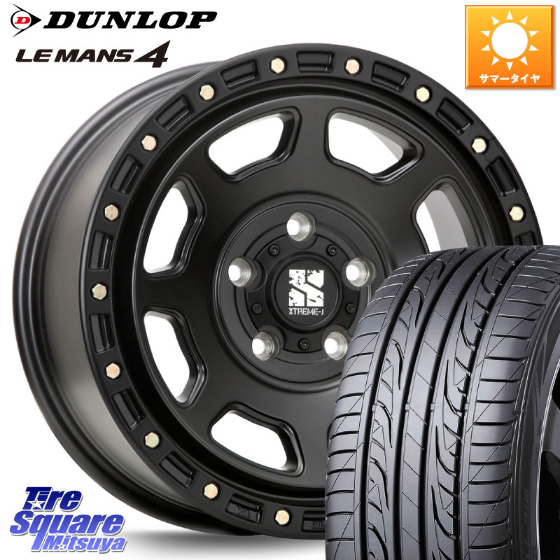MLJ XJ07 XTREME-J BK 16インチ エクストリームJ 16 X 7.0J +35 5穴 114.3 DUNLOP ダンロップ LEMANS 4 ルマン4 LM704 サマータイヤ 225/60R16